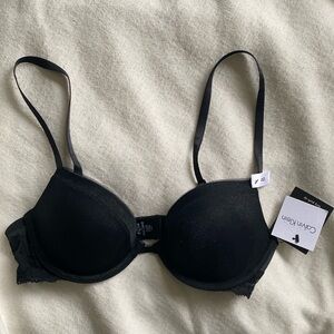 NWT calvin klein flirty push-up bra black 34b lace band